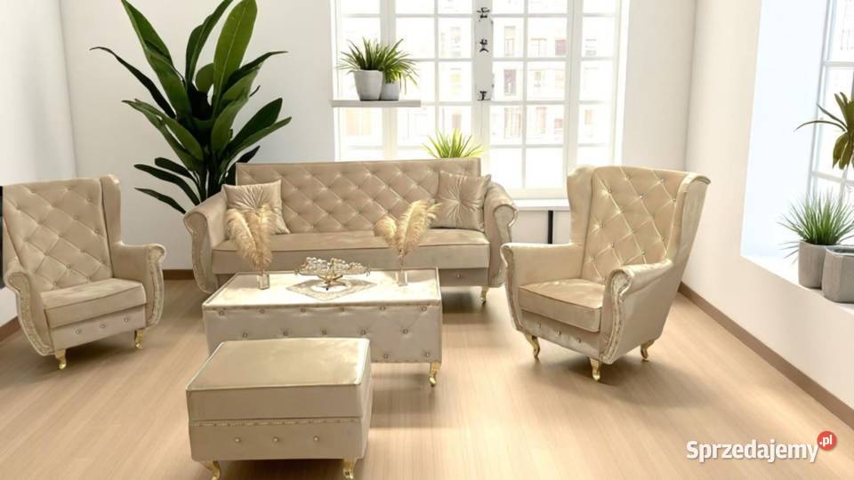 Zestaw mebli wypoczynkowych Glamour kryształ mazowieckie Warszawa