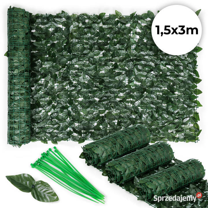 Sztuczny bluszcz żywopłot 3 sztuki 300x50 opolskie Smogorzów