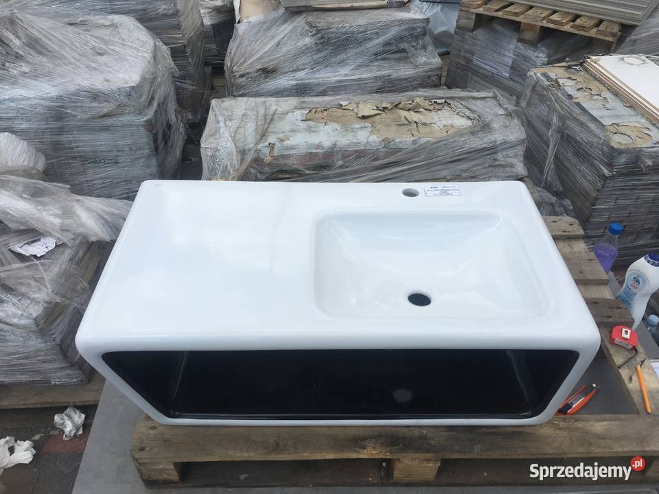Umywalka wisząca outline biało czarna 90x48 Reguły sprzedam