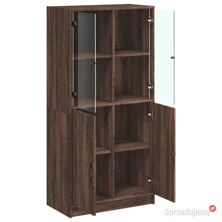 Szafka z drzwiczkami brązowy dąb 68x37x142 Warszawa sprzedam