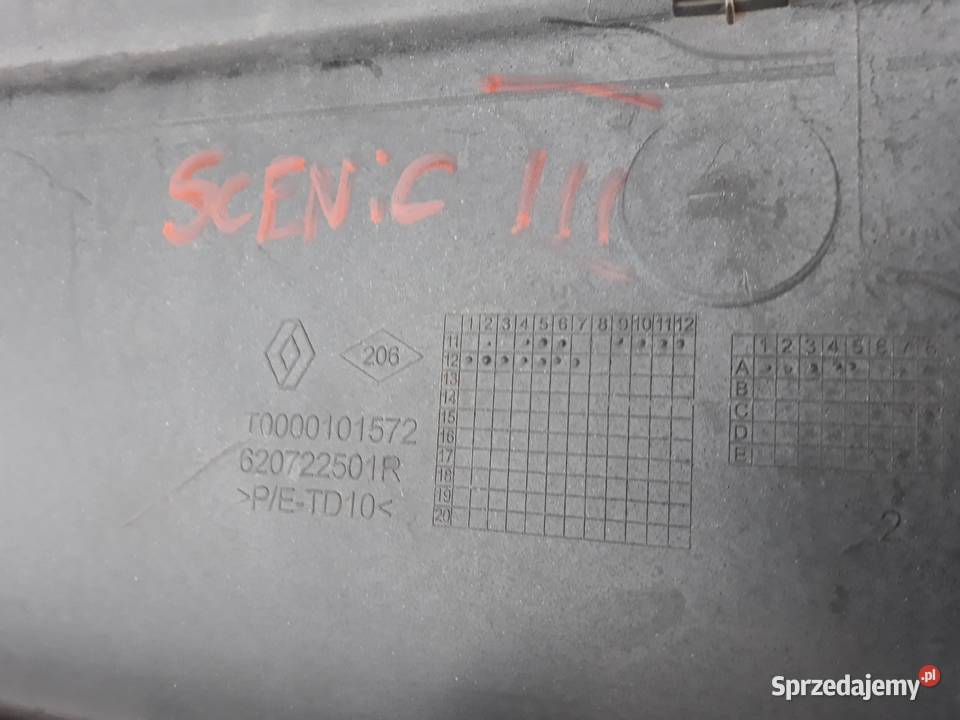 RENAULT SCENIC 3 III RAMKA TABLICY NAKŁADKA Międzychód