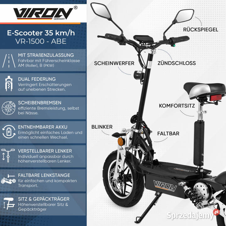 VIRON VR1500EEC POJAZD ELEKTRYCZNY 1000W śląskie Kalety