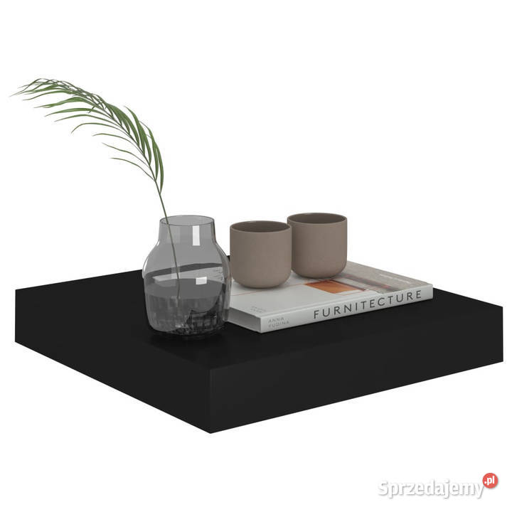 Półki ścienne 2 czarne 23 x 235 x 38 MDF Warszawa sprzedam