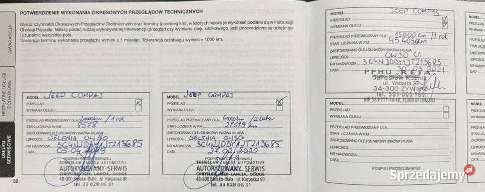 Jeep Compass Pisemna Gwarancja 12 miesięcy II Konin sprzedam