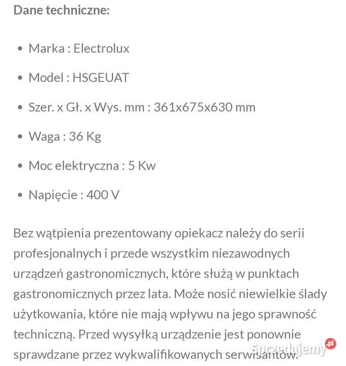 Opiekacz Panini Elektrolux HSGEUAT High Speed Dom i Ogród Wołów