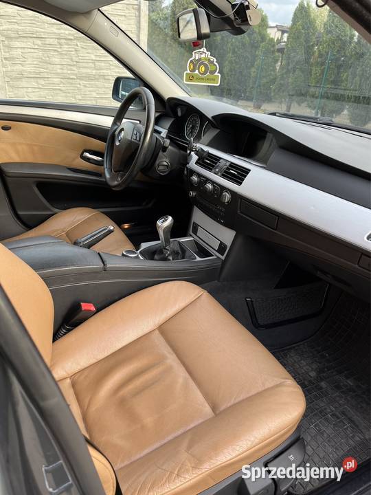 BMW E61 jasne skóry manual szary Seria 5 Poznań