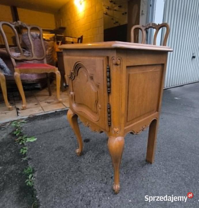meble antyk Eleganckie łóżko 2 szafki nocne z sprzedam