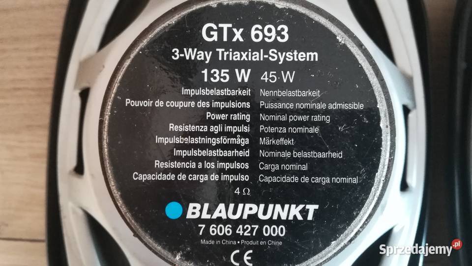 Głośniki Samochodowe Blaupunkt GTX 693