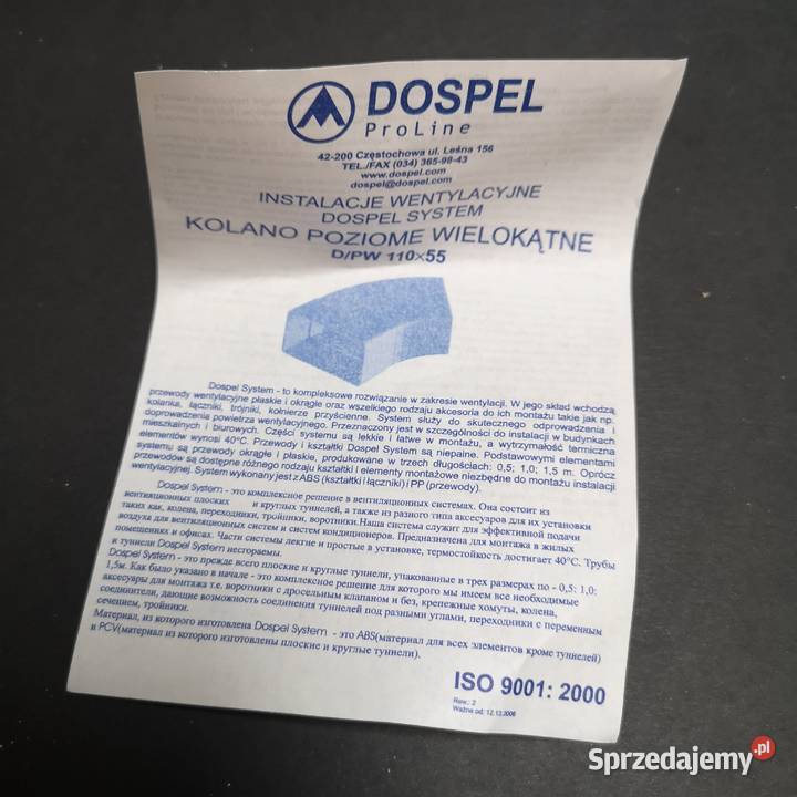 DOSPEL Kolano poziome wielokątne DPW 110x55 Pozostałe dolnośląskie Głogów