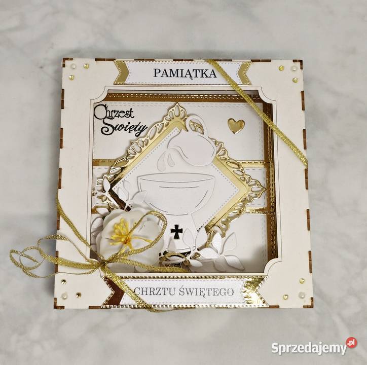 Pamiątka Chrztu Świętego w pudełkuKartka na Wejherowo sprzedam