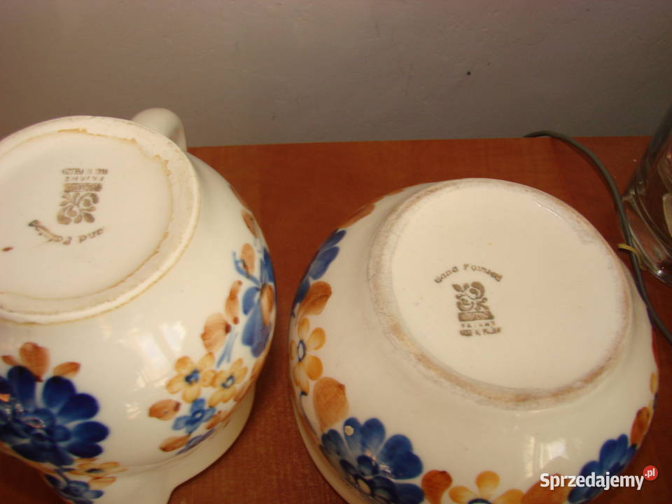 Włocławek fajansowy dzbanek pojemnik Pruszcz Gdański