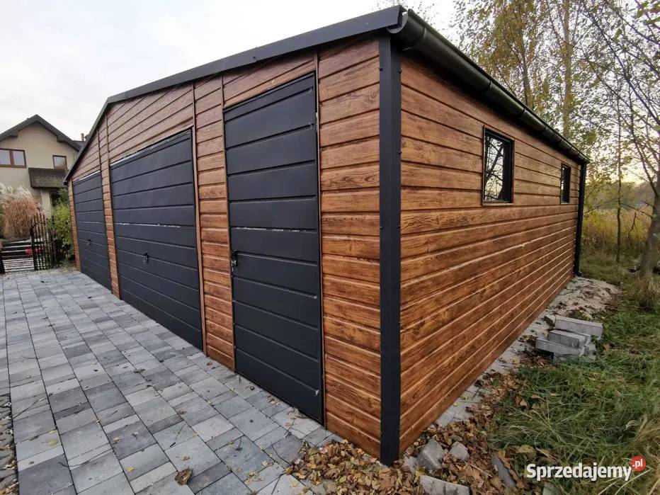 Garaż blaszany 9x6 drewnopodobny obróbki Kraków