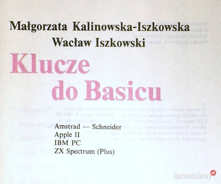 Mikrokomputery Klucze do basicu Małgorzata Chełm