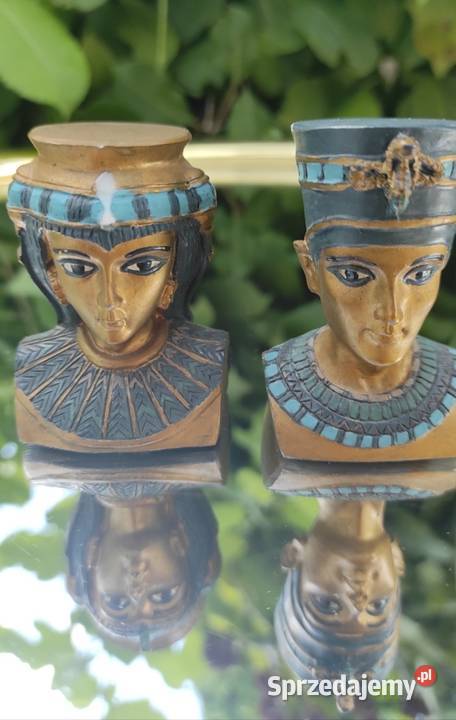 Popiersia Nefertitifigurki kolekcjonerskie Porcelana i szkło łódzkie