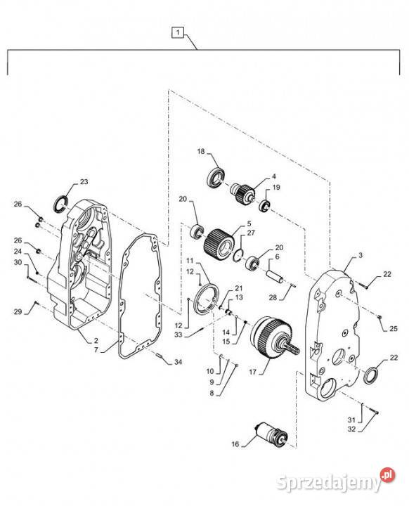 Holland T6090 T6070 Skrzynia przekladn 84492646