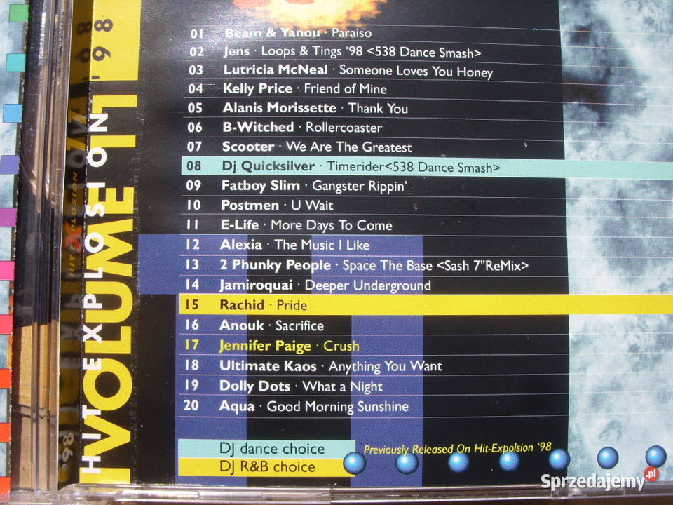 Płyta CD składanka HIT E PLOSION VOL11 2 CD 1998 CD Wołów