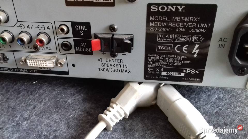 Sony MBTMRX1 pilot RMVZ800T Bytom