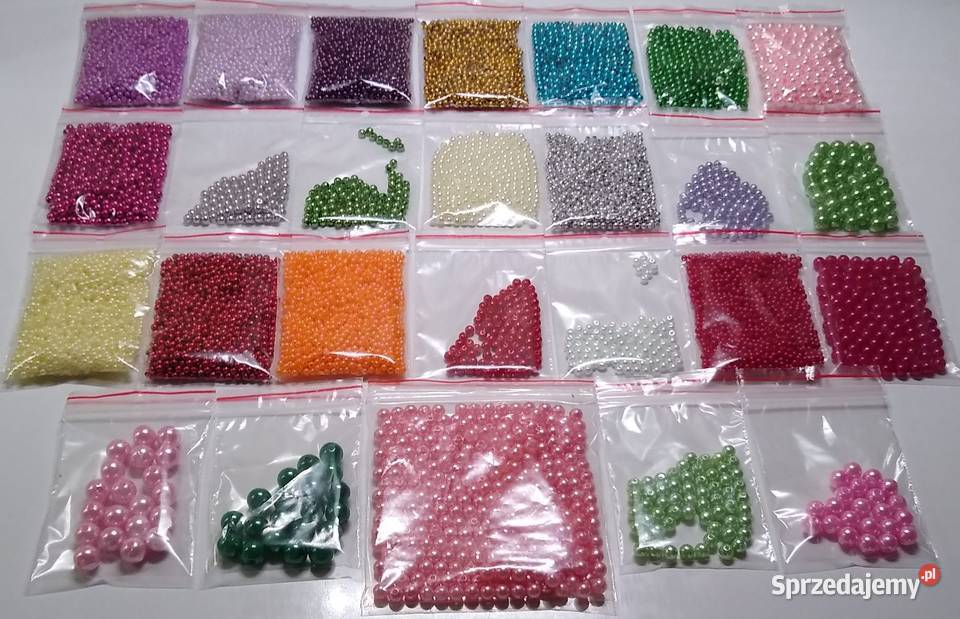 Perełki Koraliki 26 rodzajów Zestaw 346 g Rękodzieło Gdańsk