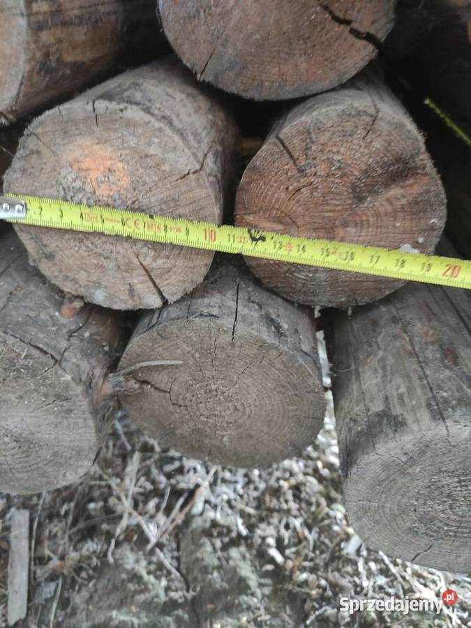 Długie stemple budowlane 7m Bale okrągłe żerdzie Drewno konstrukcyjne Żywiec