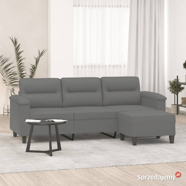 3os sofa z podnóżkiem ciemnoszara 180 obita Warszawa
