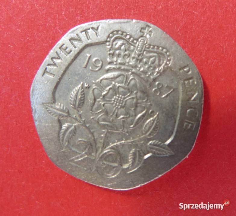 20 pence Elisabeth II r 1987 Numizmatyka Poznań