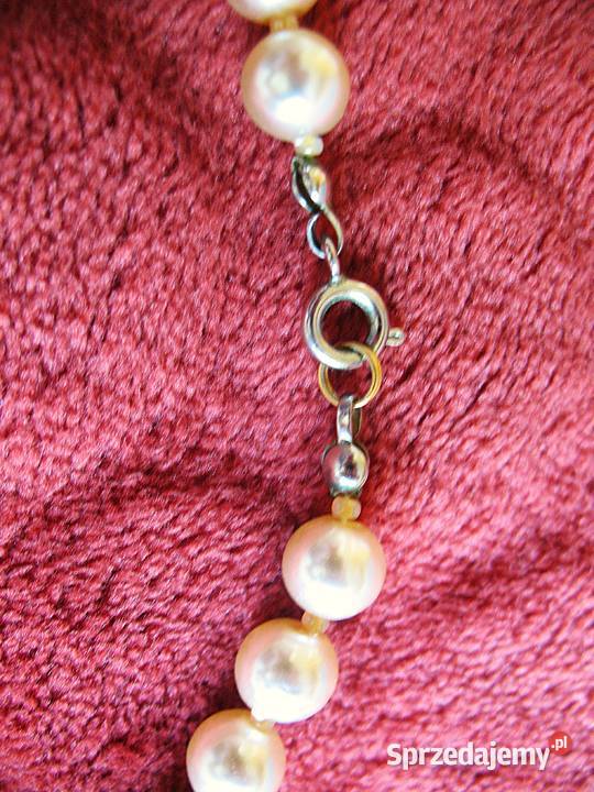 Perły krótki naszyjnik z kremowych pereł długość