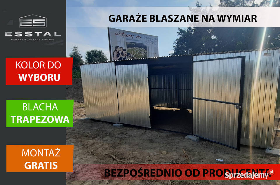 A03 Garaż Blaszany Ocynkowany Garaże Blaszane 30m2 Kętrzyn