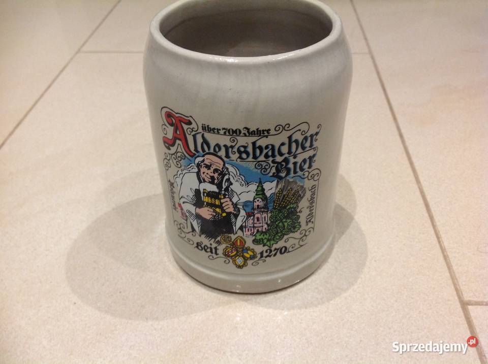 Kufel Ceramiczny do Piwa Sygnowany Nowa Sól