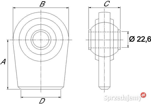 Końcówka siłownika G226 KR L40 mm KF22640D małopolskie Kamionna