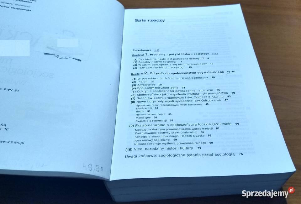 Historia myśli socjologicznej Jerzy Szacki 2002 Gdańsk sprzedam