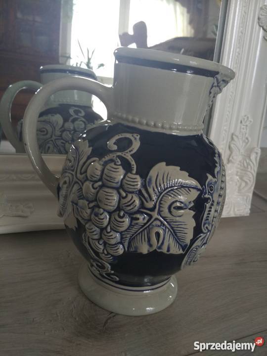 Dzban stylowy winogrona Porcelana i szkło Ropa