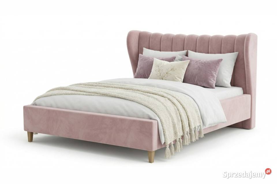 Jasmine łóżko z pojemnikiem 140x200 RÓŻOWE Koszalin
