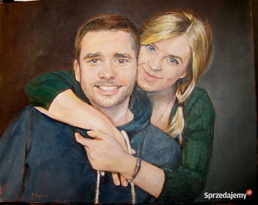 Portret olejny na podstawie zdjęcia kujawsko-pomorskie Toruń