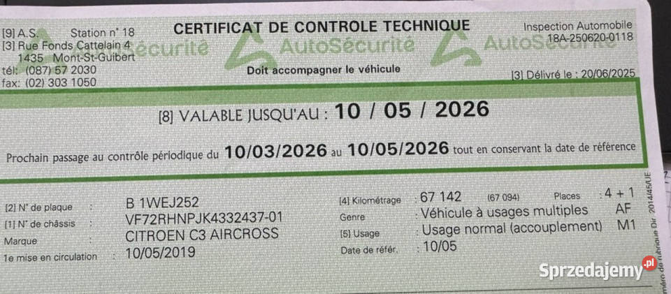 Citroen C3 Aircross Pisemna gwarancja 12 kurtyny powietrzne wielkopolskie