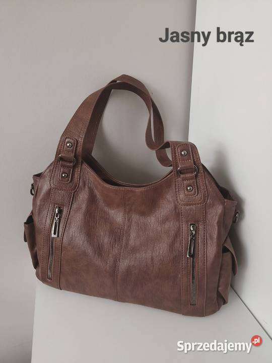 Torba damska na ramię Kolor jasny brąz