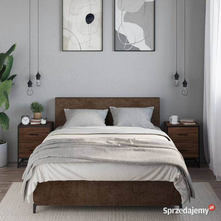 Szafki nocne 2 brązowy dąb 40x31x50 WM848683 mazowieckie Warszawa