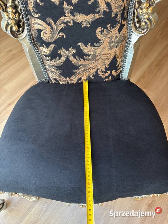 Fotel tron z Iranu komplet 4 plus stolik 43cm Długopole Dolne