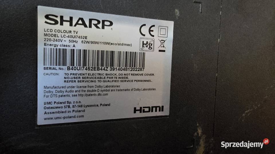Tv Sharp 40 Zamość