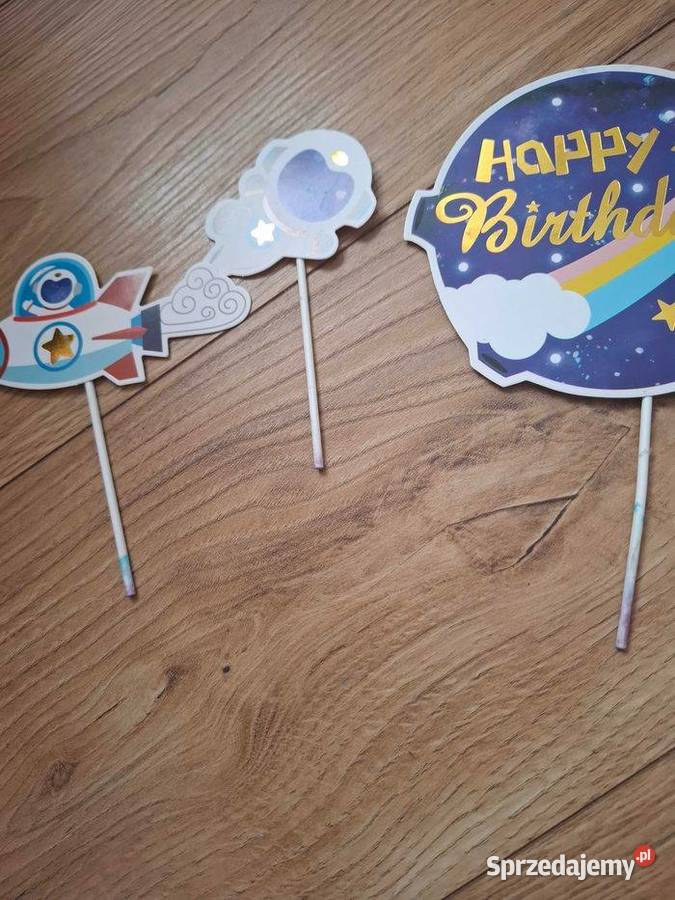 Topper na tort kosmos planety zestaw Dekoracje i ozdoby kujawsko-pomorskie Wąbrzeźno