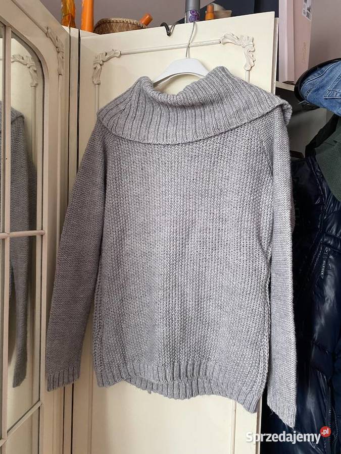 Sweter Orsay szary z warkoczowym splotem z Kraków