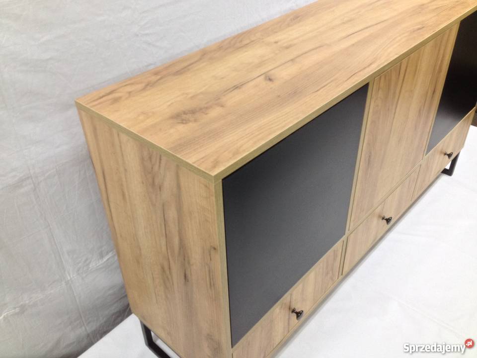 Komoda nowoczesna Highboard dąb craft złoty K003 Szafy, regały, półki Warszawa sprzedam