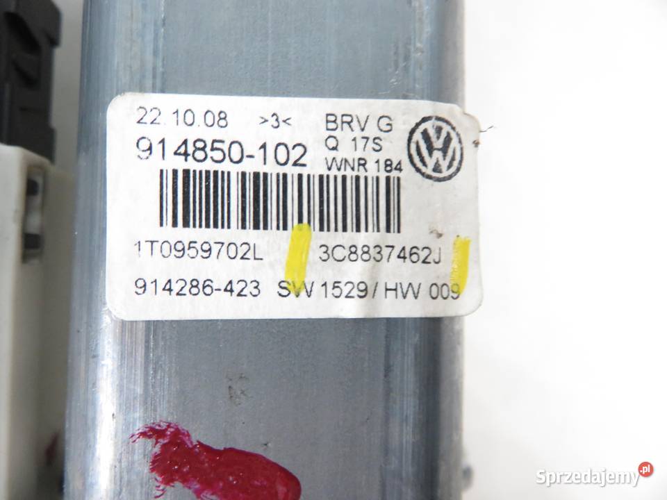 PODNOŚNIK SZYBY PRAWY PRZEDNI VW CC 1K0959792P