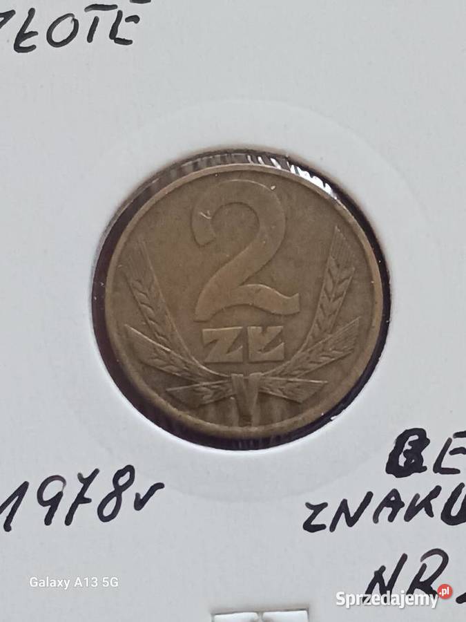2 Złote 1978 r 2 bez znaku mennicy najniższy Numizmatyka Konin