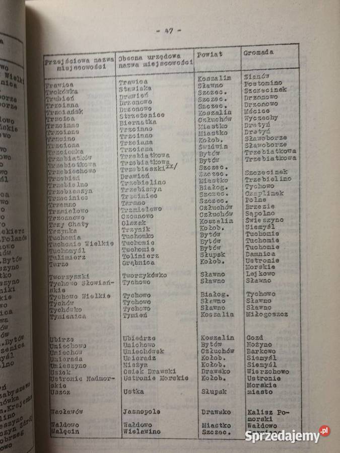 2832 Nazewnictwo Miejscowości Pomorza Zach 1945 Szczecin