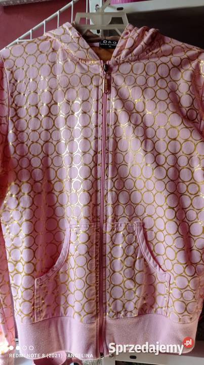 Bluza z kapturem różowo złota Dolce Gabbana różowy