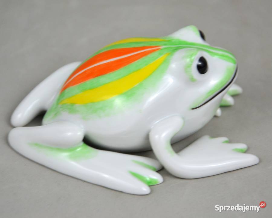 Look kolorowa żaba Hollohaza design z lat Bronisze sprzedam
