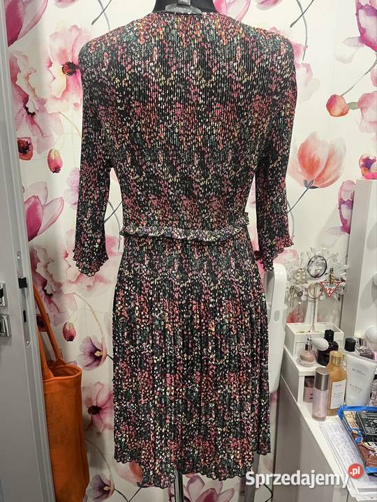 Primark sukienka kwiaty plisowana hit 42 Kwiatki