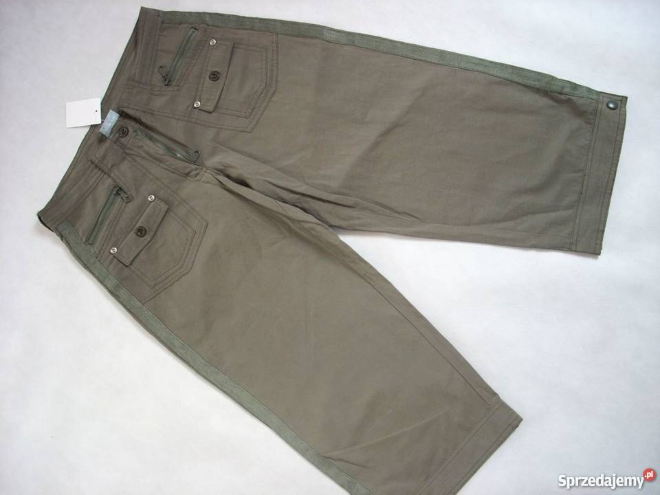 Spodnie 45 Rybaczki Bojówki Khaki Wojskowy kolor Nowy Sącz