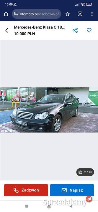 MercedesBenz klasa c LPGBENZYNA 180T kompr Wrocław