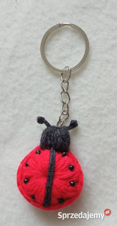 Biedronka wykonana na szydełku brelok Rękodzieło Łask sprzedam